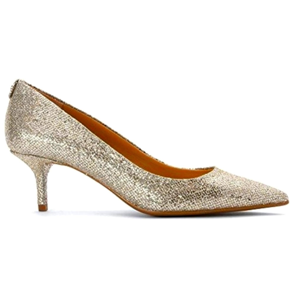 Michael Kors glitter kitten heel pumps